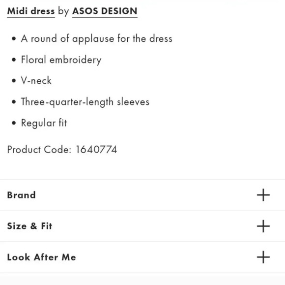 Asos Design embroided dress Wedding Cocktail size 4 - Picture 13 of 16